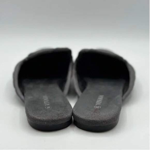 VIVAIA Sherry Rounded Toe Quilted Gray Mules Size 38 - Picture 5 of 8